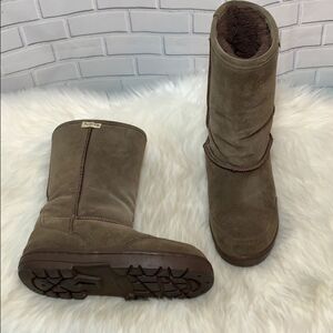Bearpaws Mid Calf‎ Sheepskin/Suede Boots Sz 7